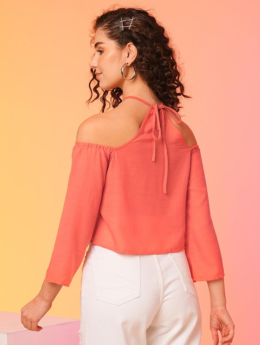 women halter neck regular top - 21082107 - Standard Image - 2