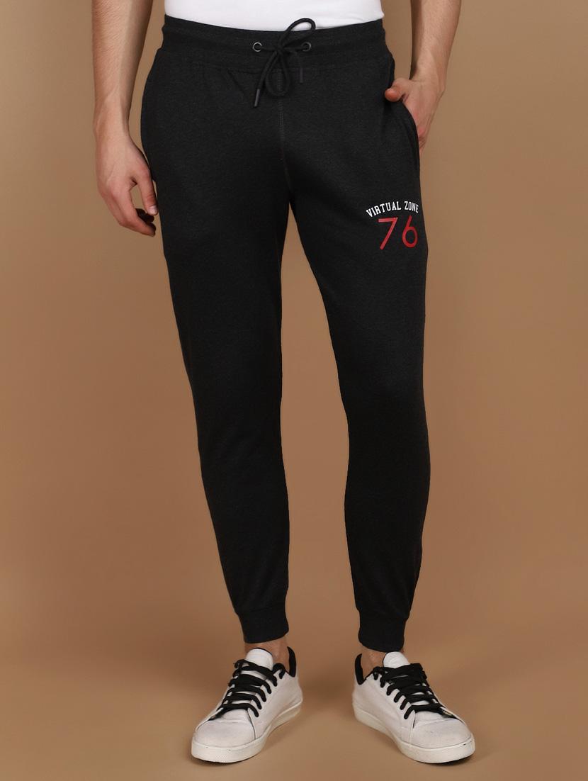 black cotton full length jogger - 21082143 - Zoom Image - 0