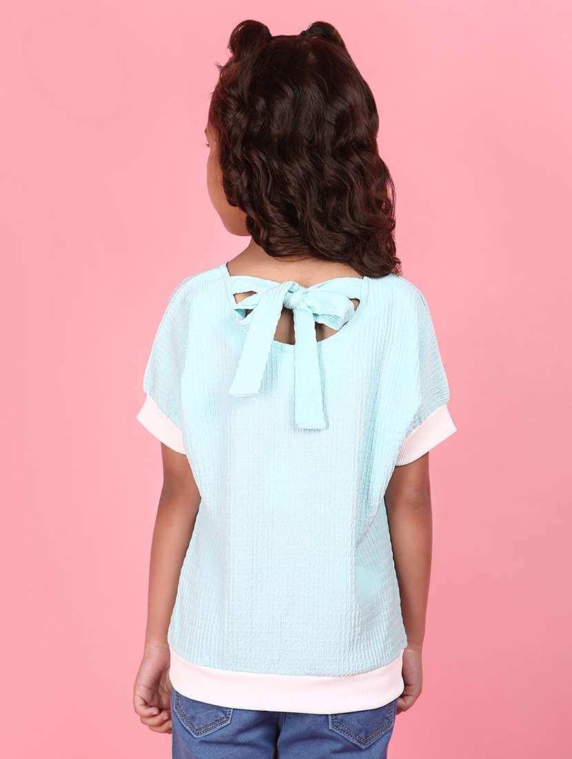 girls light blue cotton top - 21082419 -  Standard Image - 2