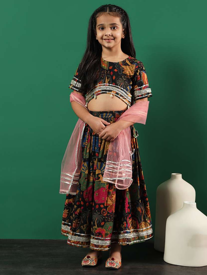 multi cotton lehenga choli