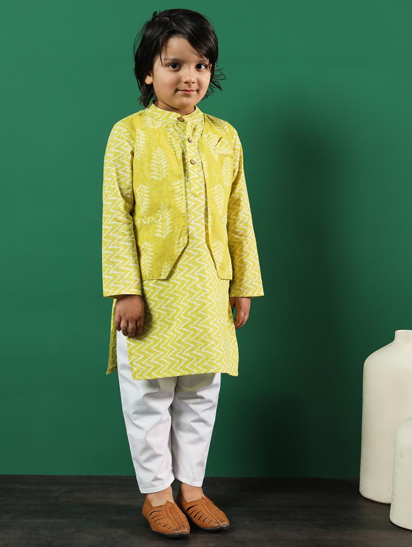 yellow coated kurta set - 21083079 - Standard Image - 2