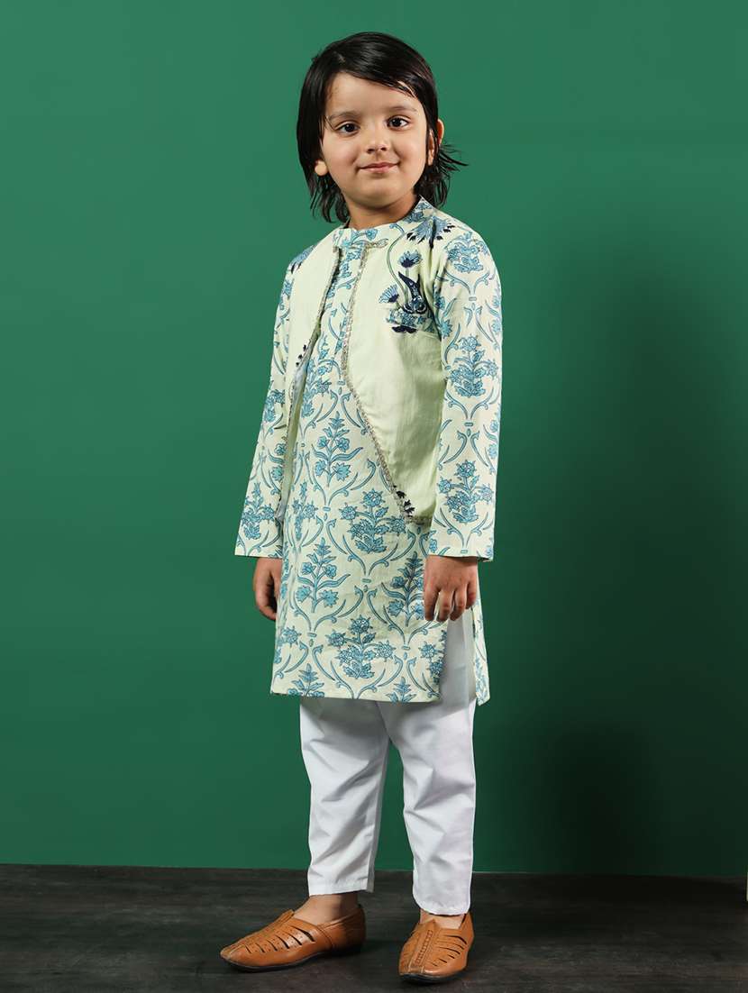 cream coated kurta set - 21083082 - Standard Image - 2