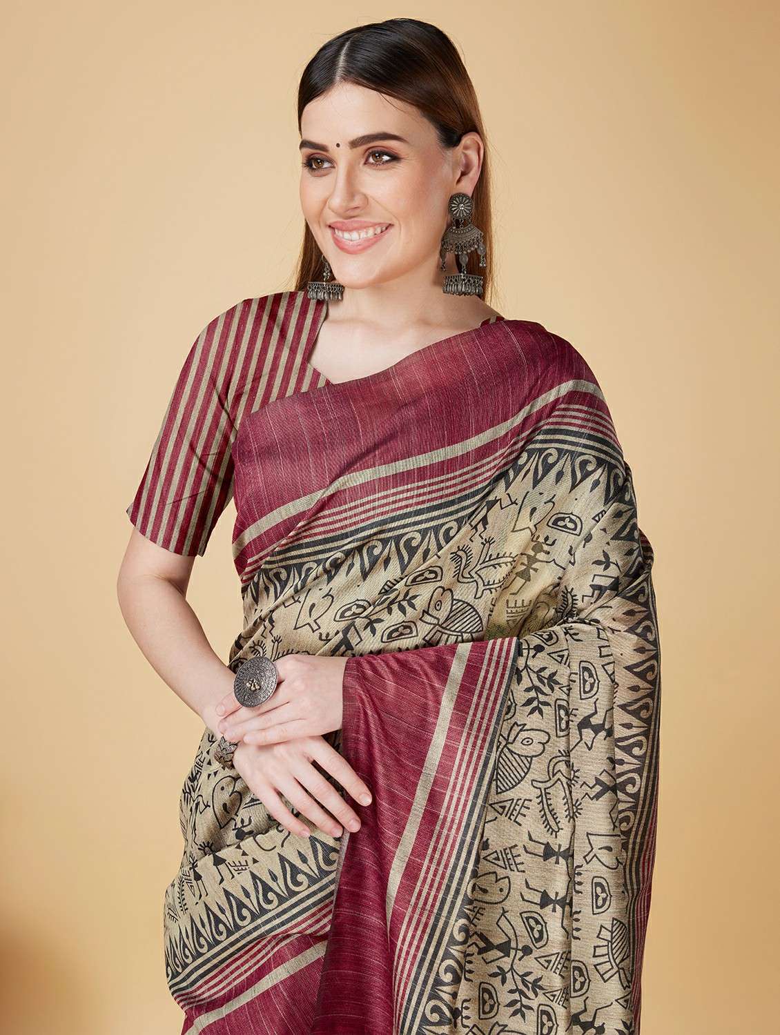 women printed saree - 21083458 -  Standard Image - 2