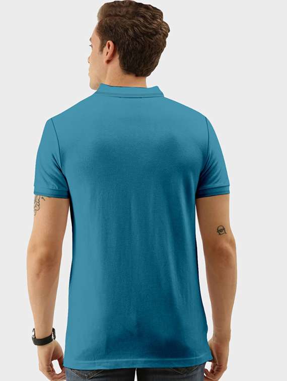 men solid short sleeve polo t-shirt - 21092340 - Standard Image - 2