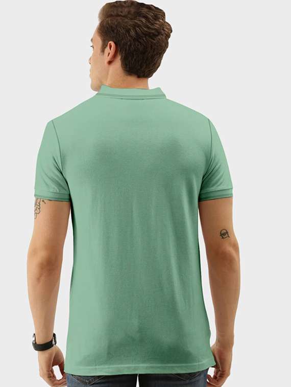 men solid short sleeve polo t-shirt - 21092348 - Standard Image - 2