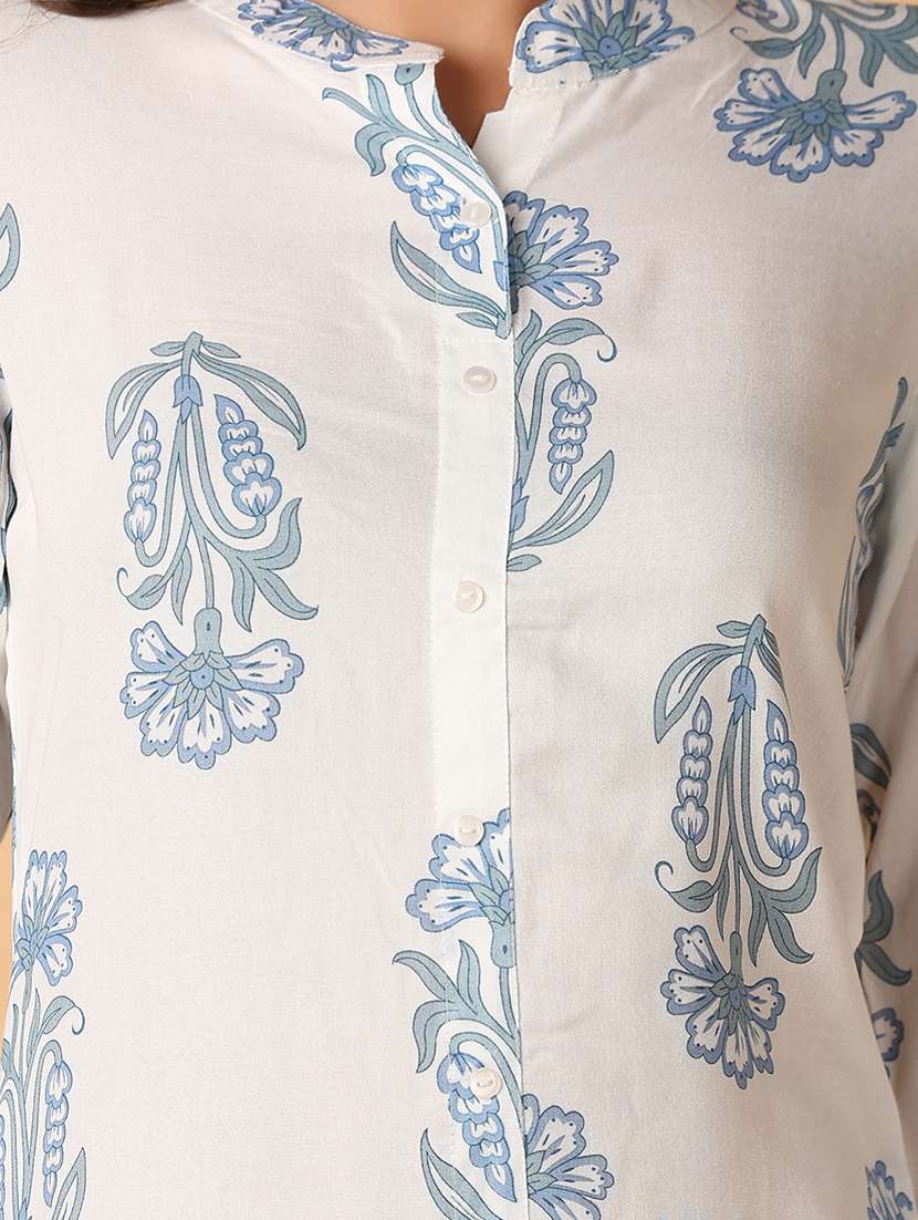 women three quarter sleeve straight kurta - 21092740 - Standard Image - 7