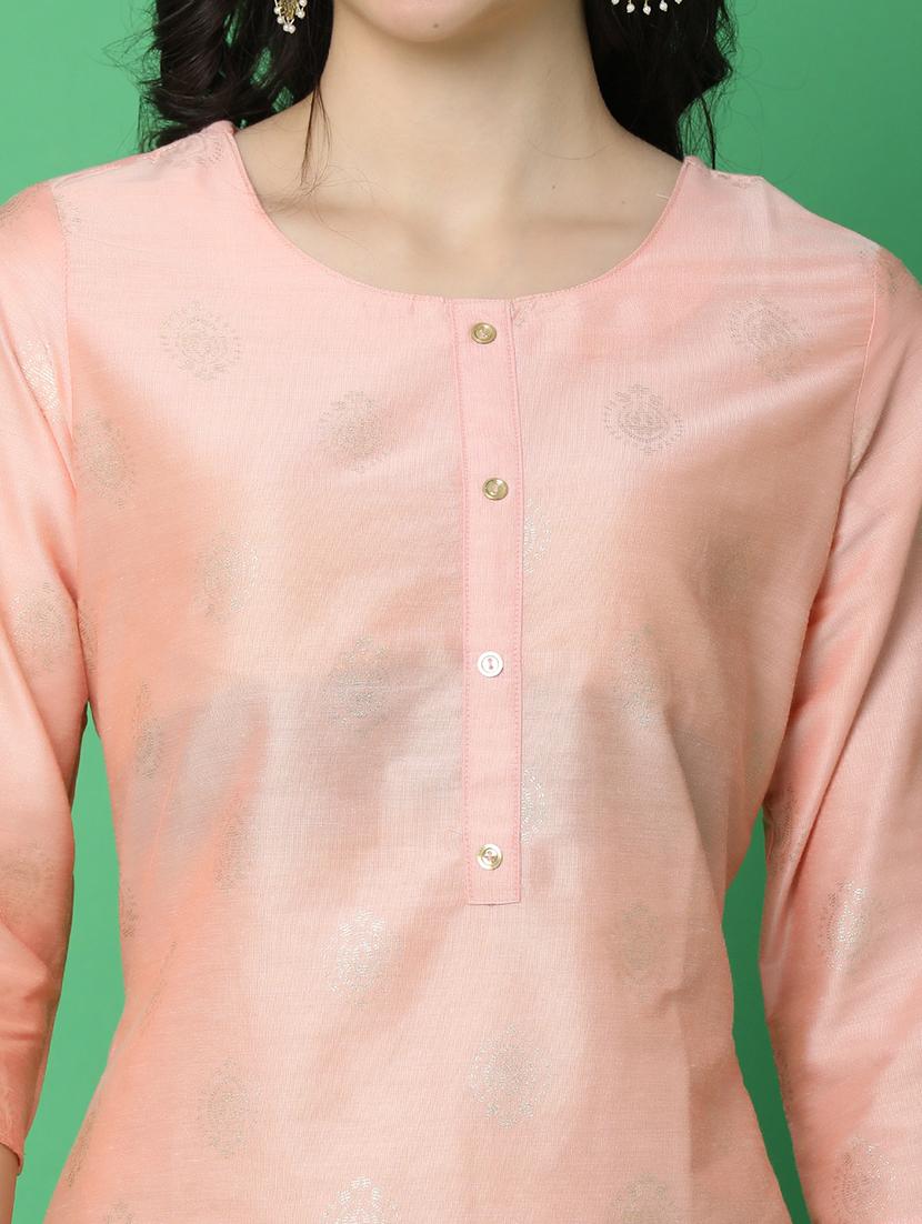 women three quarter sleeve high-low kurta - 21092761 - Standard Image - 7