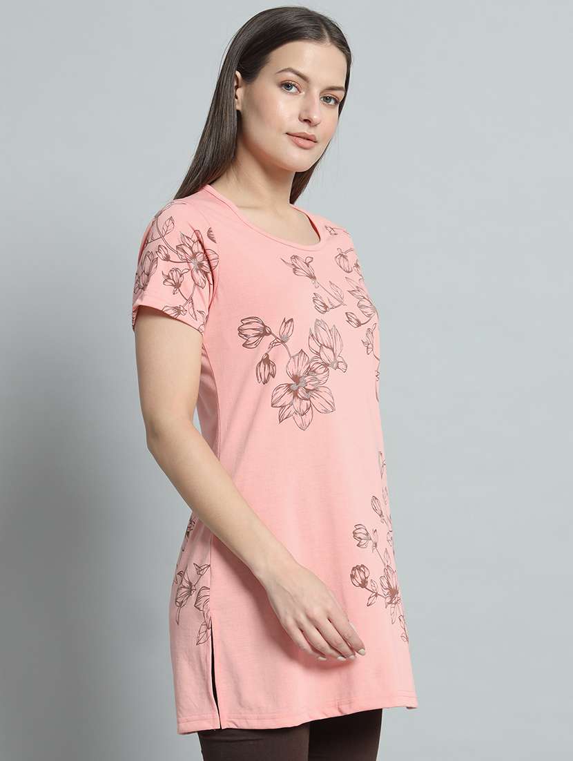 women round neck printed tee