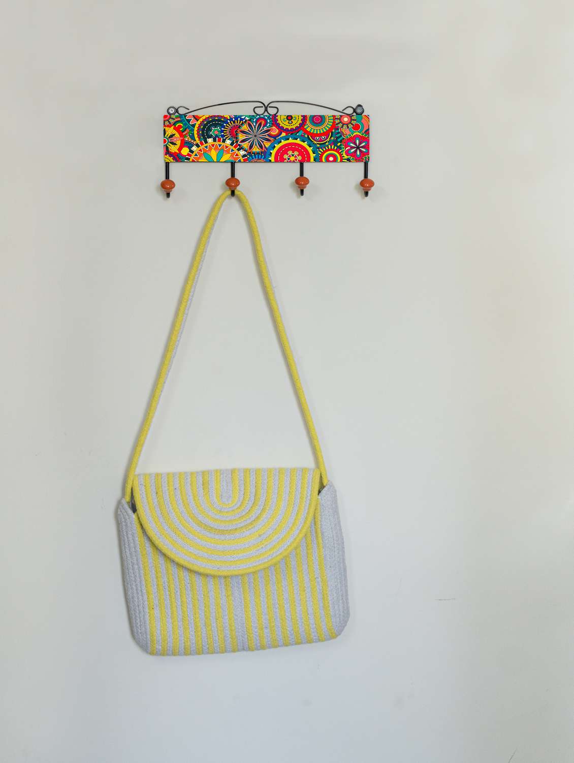 yellow jute sling bag - 21093688 - Zoom Image - 0
