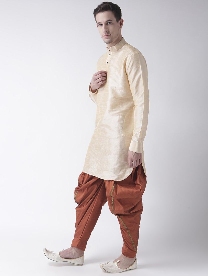 men long sleeve dhoti kurta set - 21093999 - Standard Image - 2