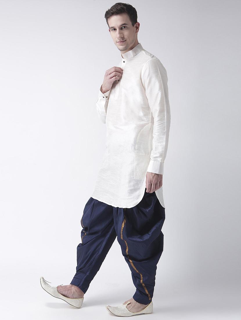 men long sleeve dhoti kurta set - 21094005 - Standard Image - 2