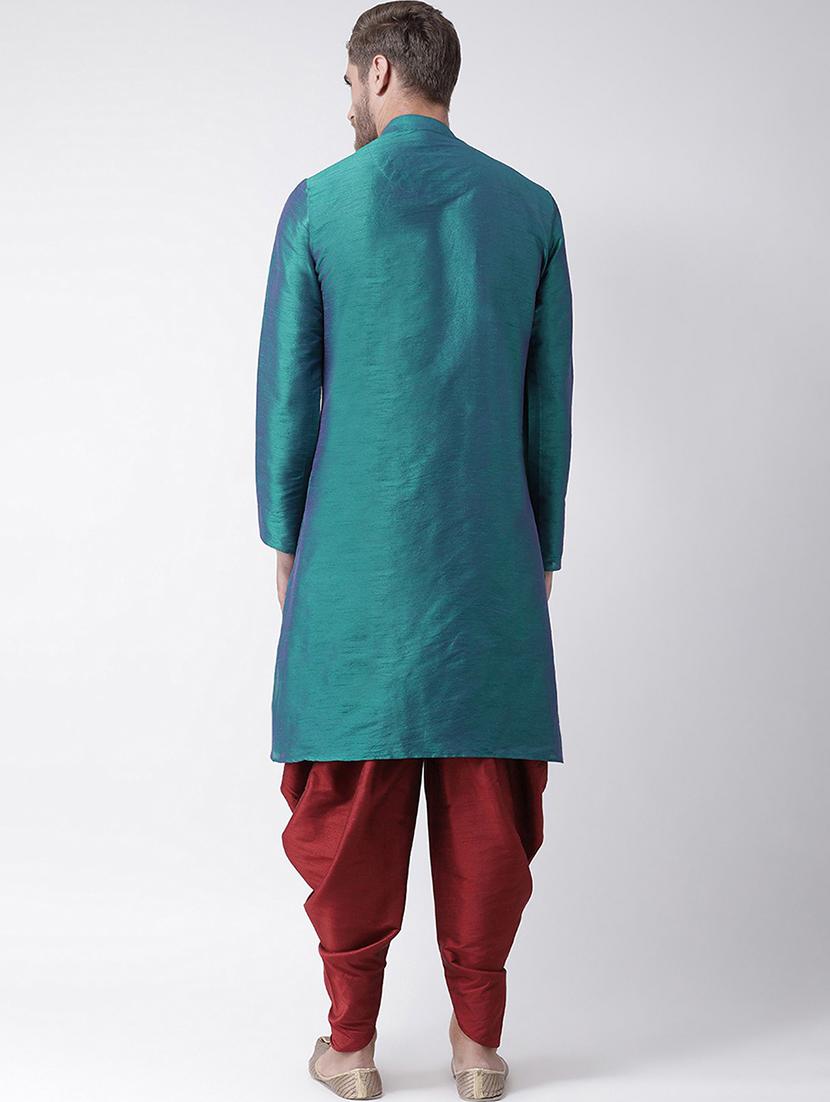 men kurta with dhoti ethnic wear set - 21096732 - Standard Image - 2