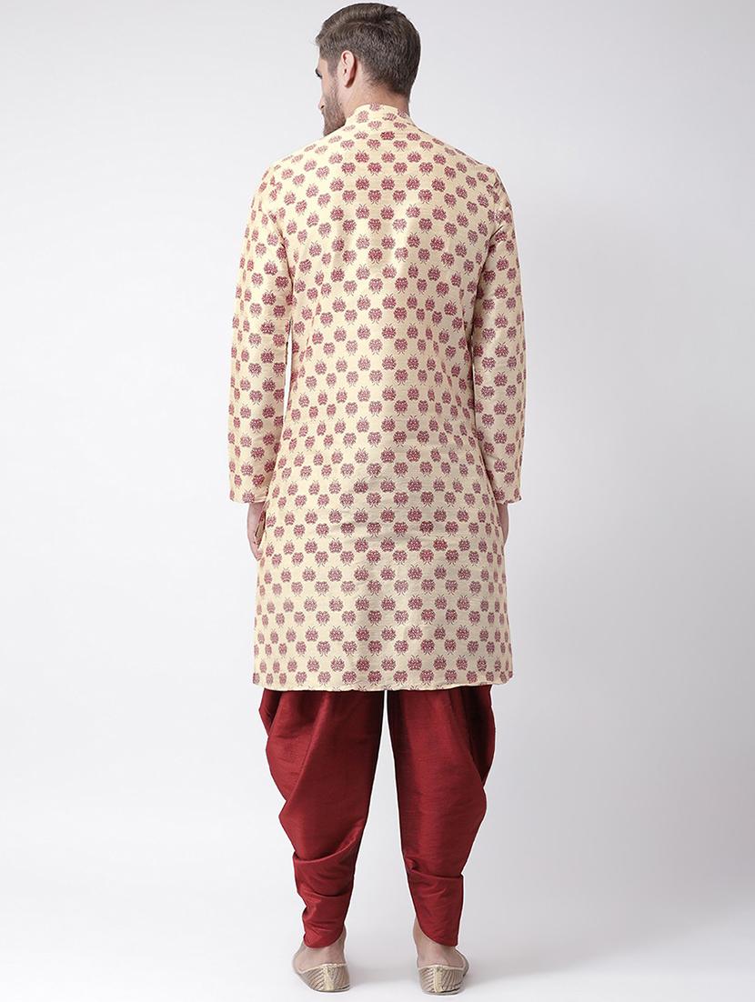 men kurta with dhoti ethnic wear set - 21096738 - Standard Image - 2