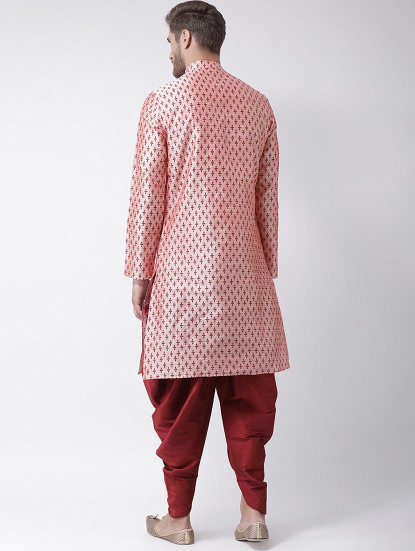 men kurta with dhoti ethnic wear set - 21096747 - Standard Image - 2