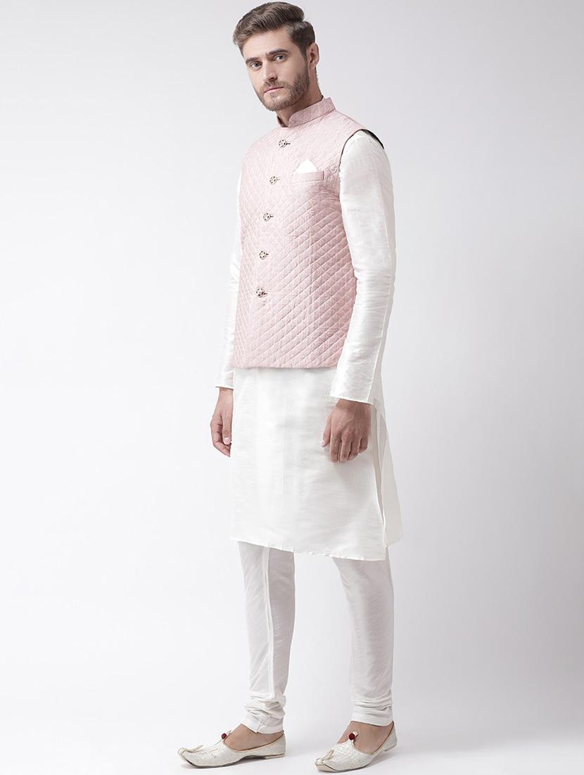 men kurta with churidar ethnic wear set - 21097290 - Standard Image - 2
