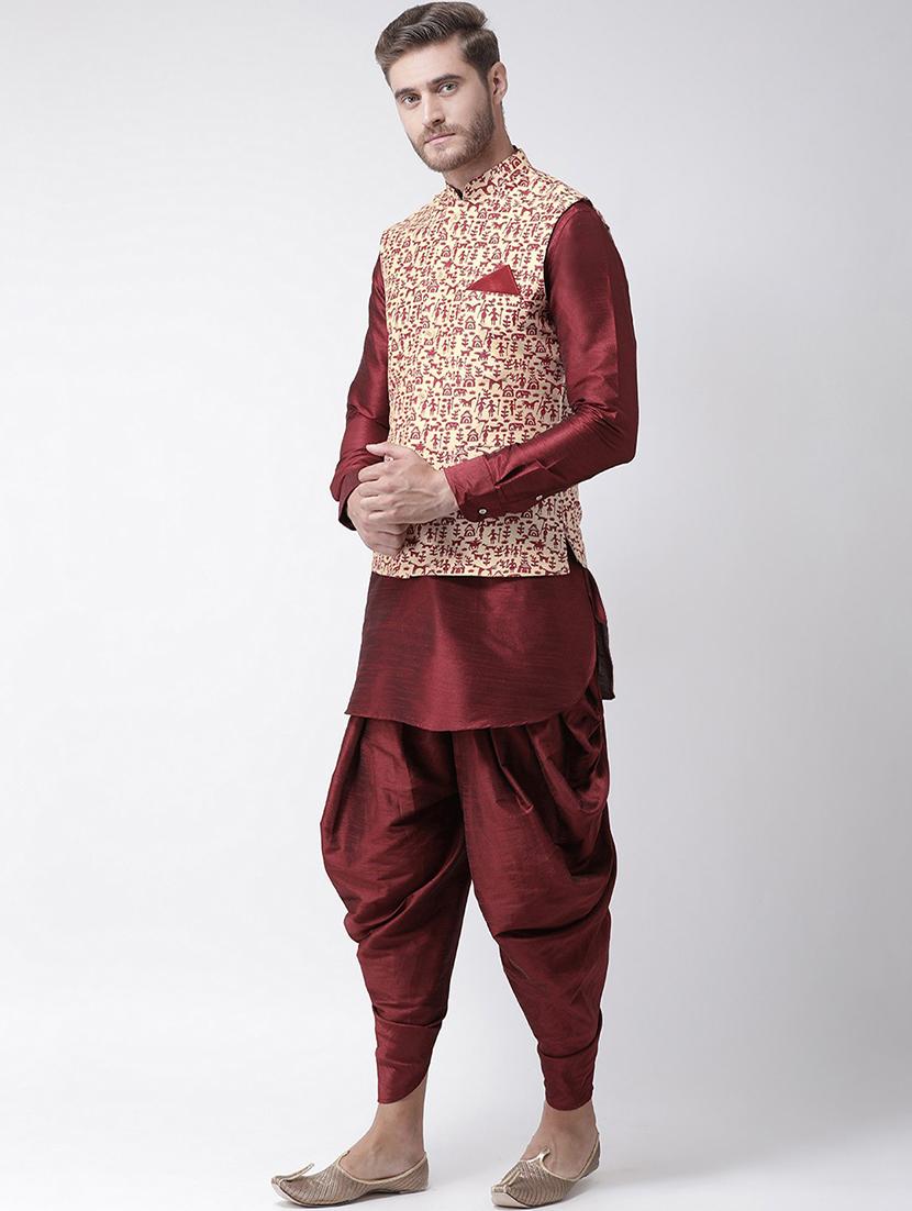 men mandarin neck kurta bottom with jacket - 21097589 - Standard Image - 2