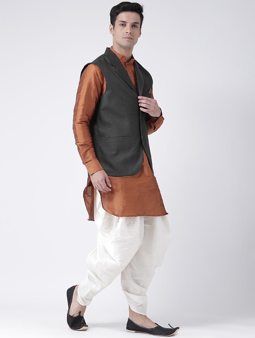 men dhoti kurta ethnic wear set - 21097641 - Standard Image - 2