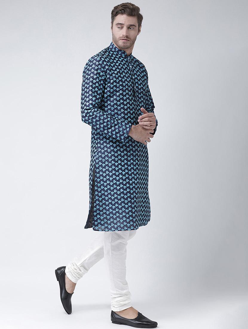 men printed regular long kurta - 21098581 - Standard Image - 2