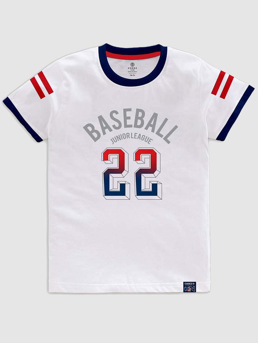 boys round neck typographic regular t-shirt