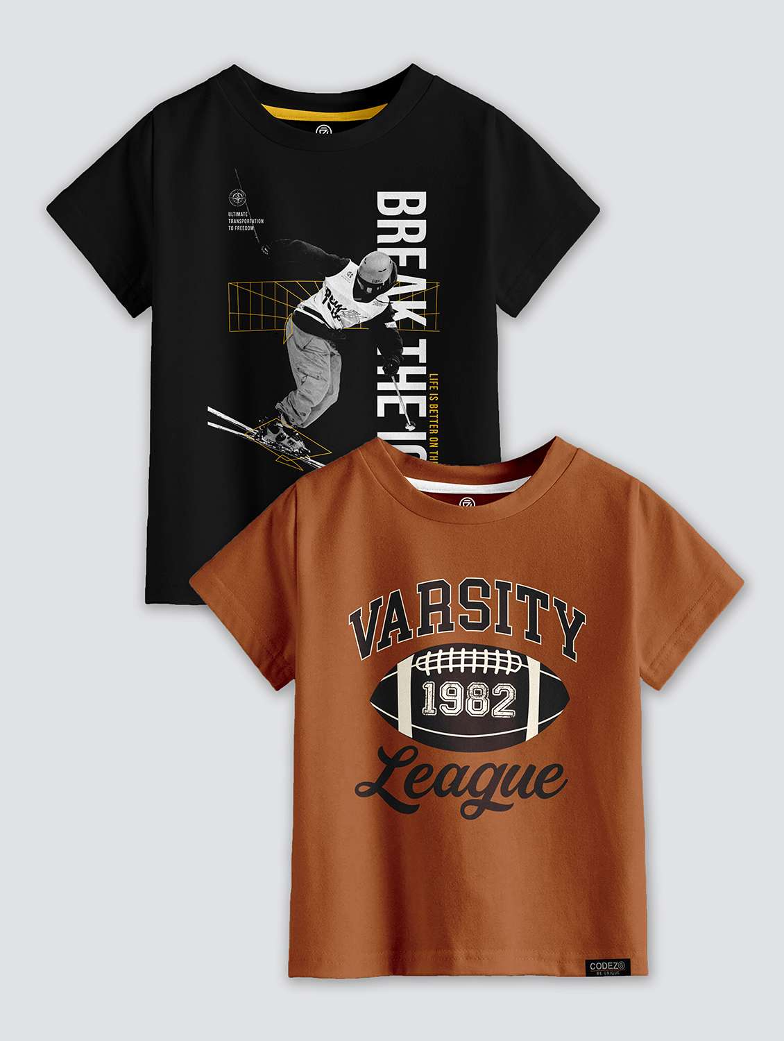 pack of 2 multi colored printed t-shirt