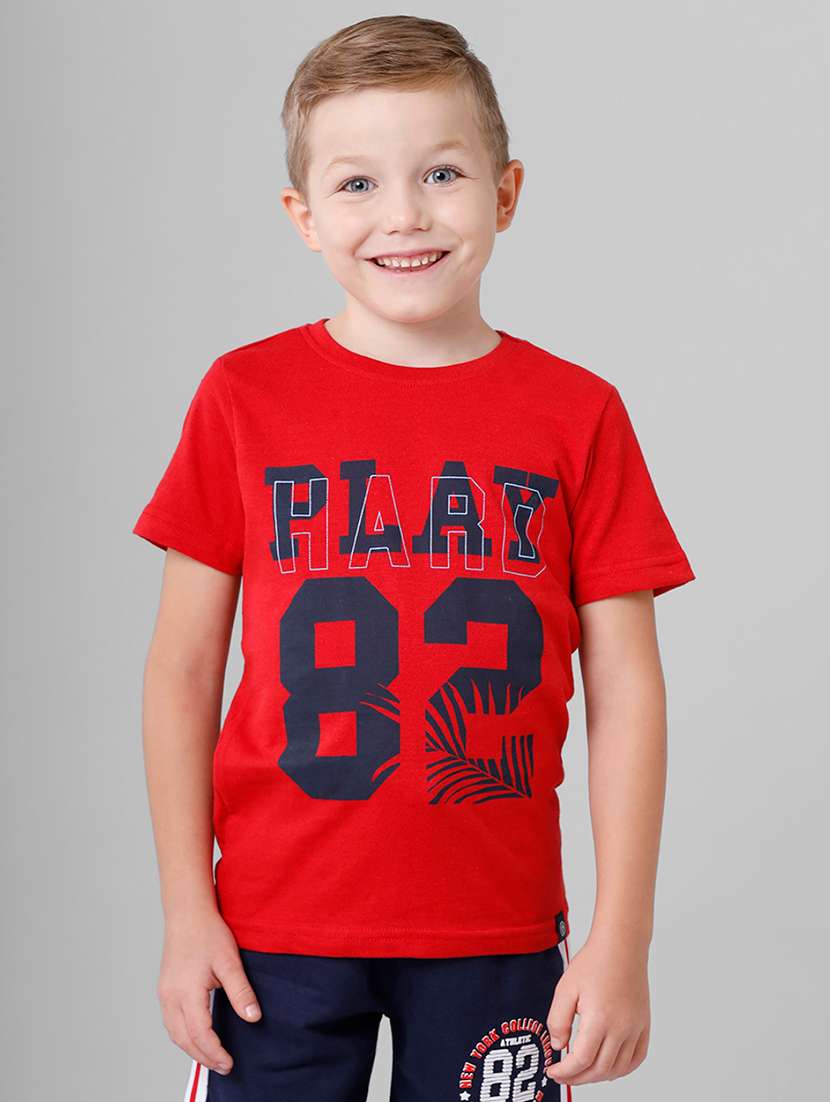 boys round neck printed t-shirt 