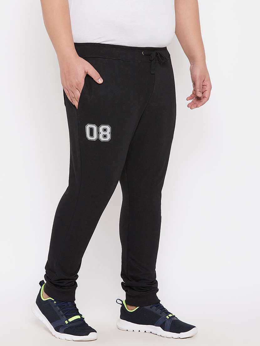 men black placement print mid rise jogger - 21099508 -  Standard Image - 2