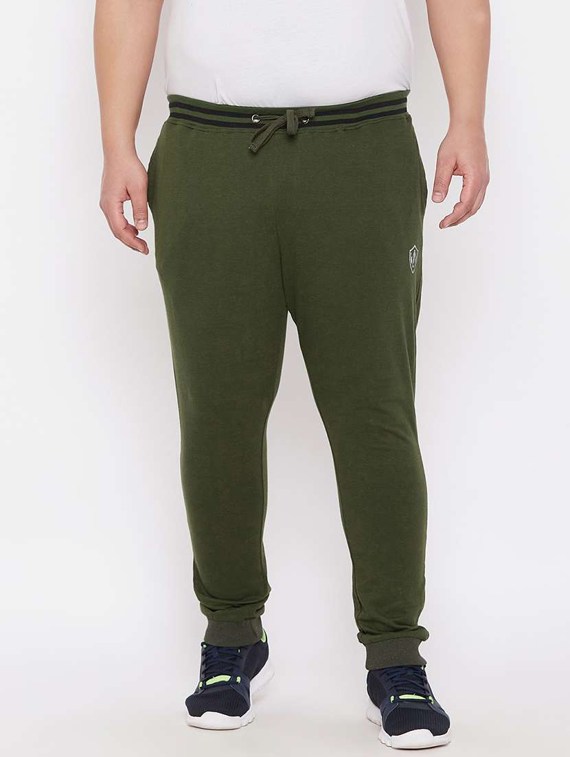 men solid mid rise full length jogger
