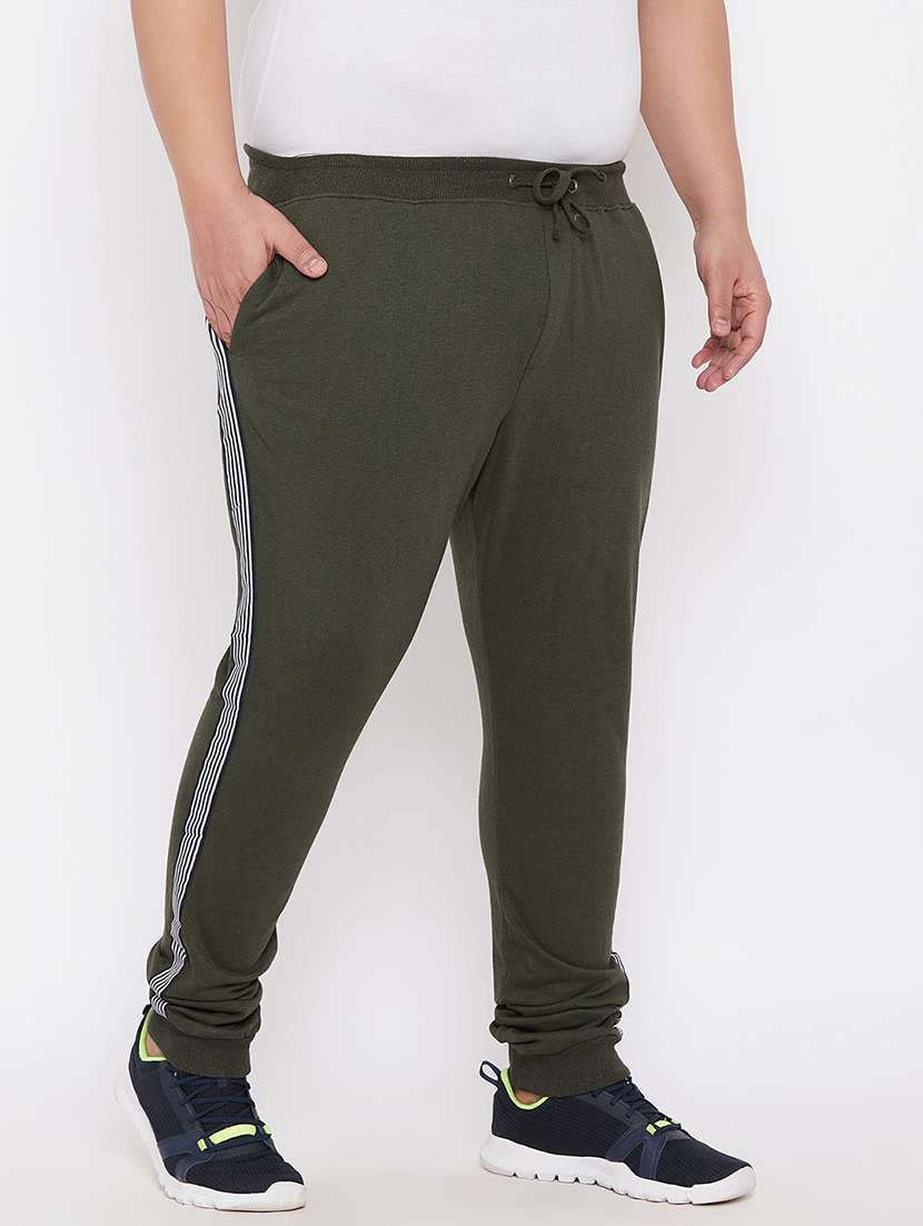 olive cotton blend joggers track pant - 21099530 -  Standard Image - 2