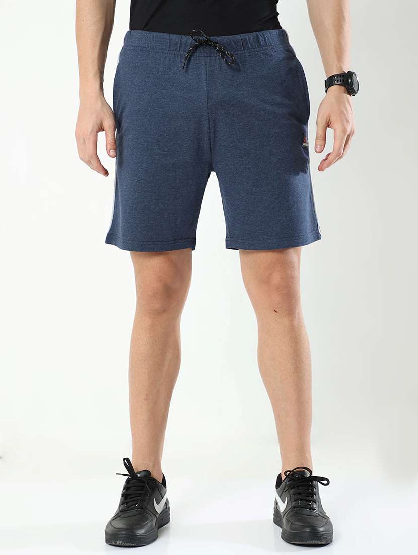 blue cotton blend  short