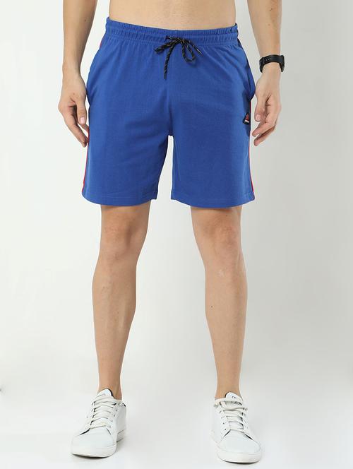 blue cotton blend short - 21099540 - Standard Image - 0