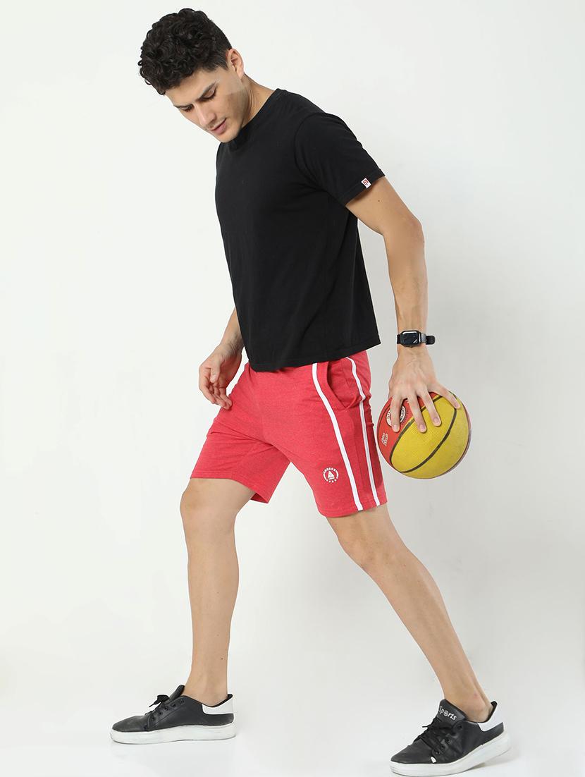 red cotton blend short - 21099549 - Standard Image - 2