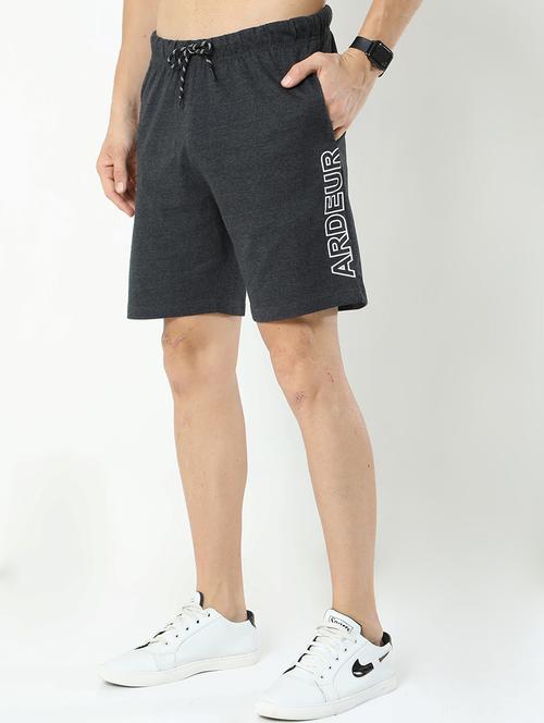 charcoal cotton blend  short - 21099554 -  Standard Image - 0