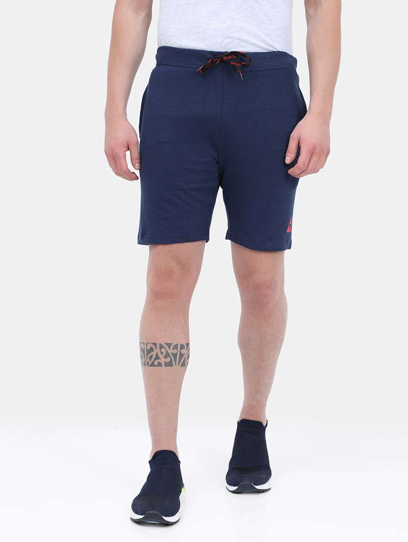 navy blue cotton blend  short