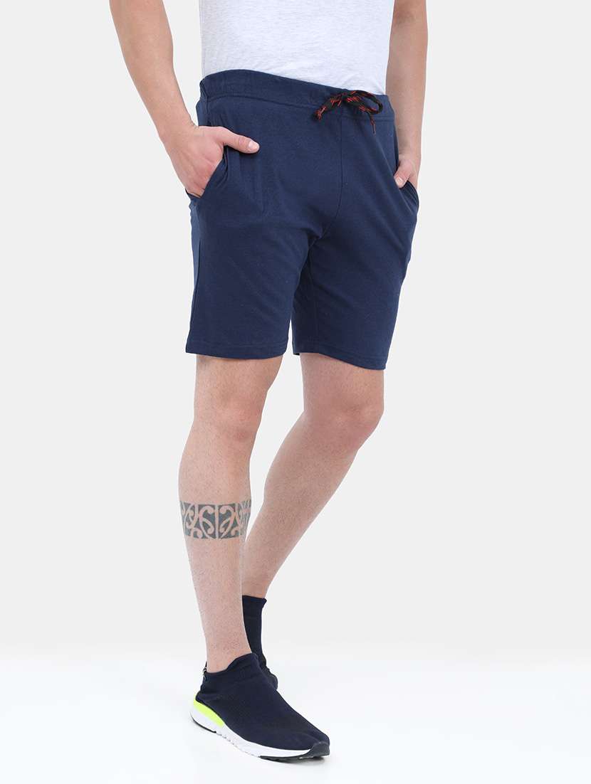 navy blue cotton blend  short - 21099566 -  Standard Image - 2