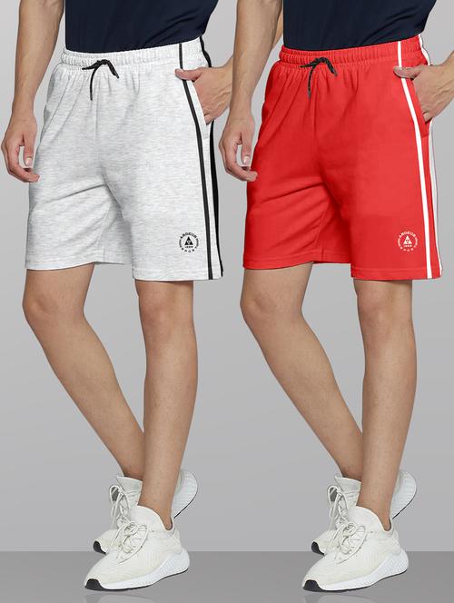 mens pack of 2 cotton shorts - 21099635 - Standard Image - 0