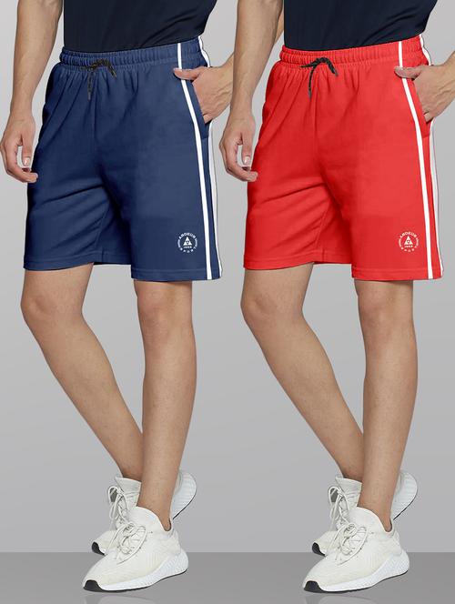 mens pack of 2 cotton shorts - 21099637 - Standard Image - 0