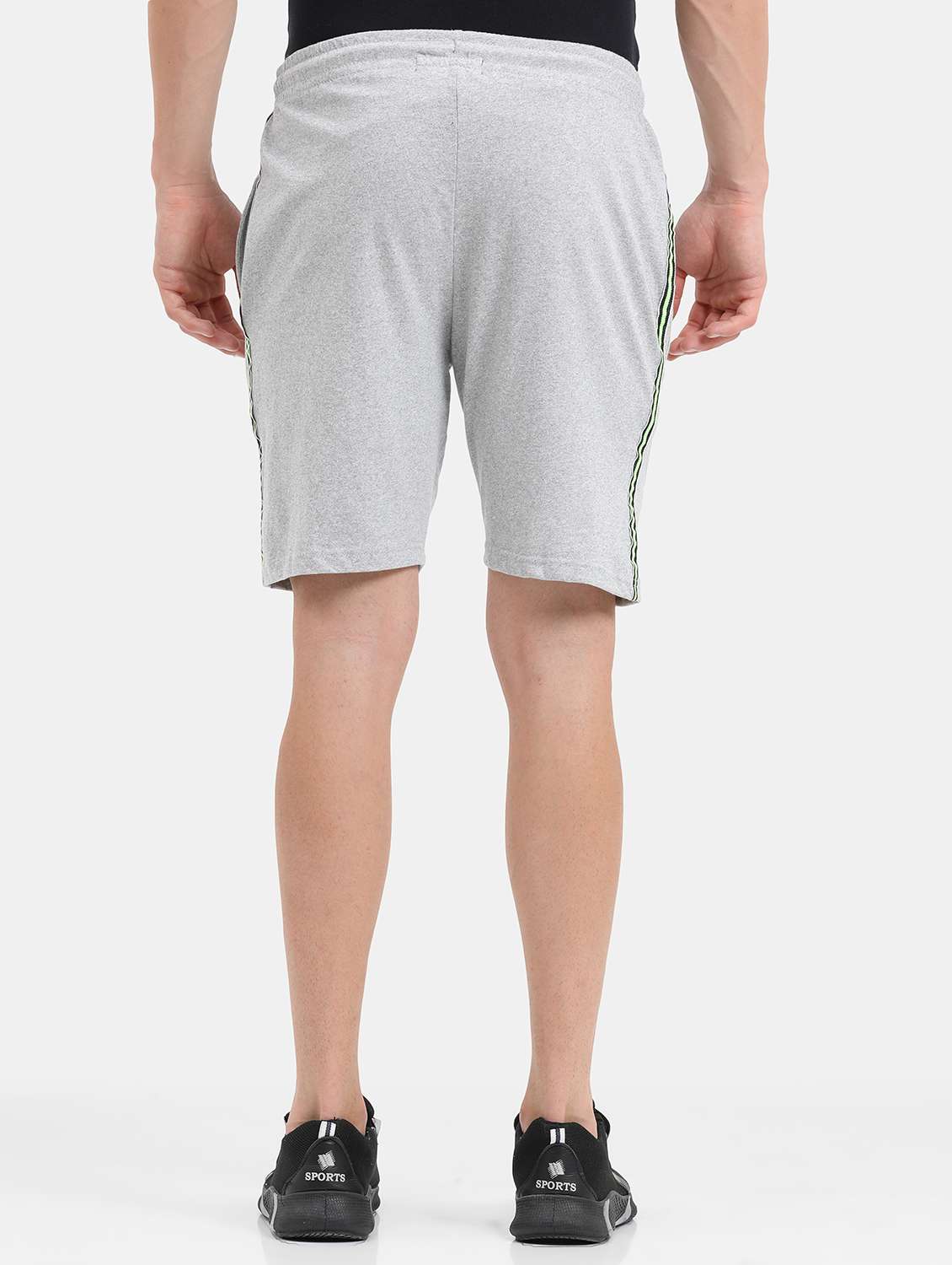 grey side taped shorts - 21099693 -  Standard Image - 2