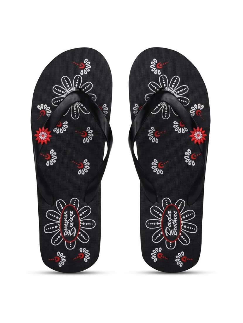 black rubber slippers flip flops - 21099708 -  Standard Image - 2
