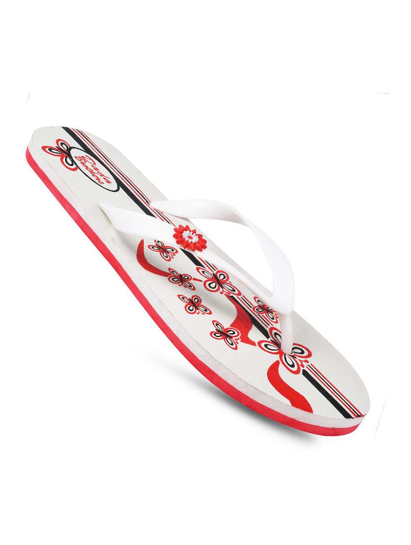white rubber slippers flip flops - 21099715 -  Standard Image - 2