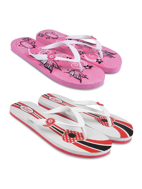 women printed slippers flip flop combo - 21099724 -  Standard Image - 0