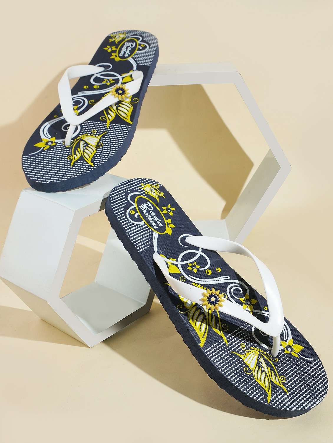 multi colored rubber slippers flip flops - 21099741 -  Standard Image - 2