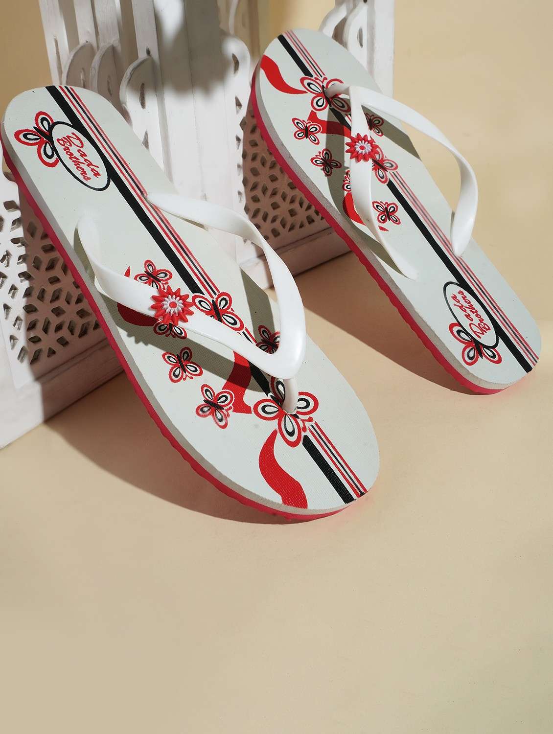 multi colored rubber slippers flip flops - 21099743 -  Standard Image - 2