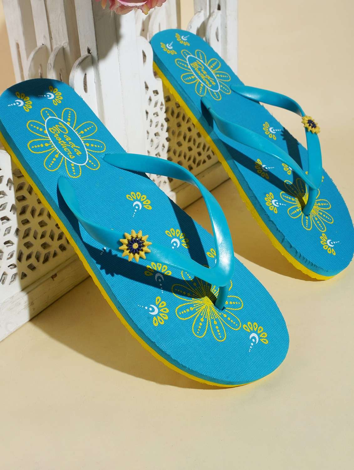 multi colored rubber slippers flip flops - 21099756 -  Standard Image - 2