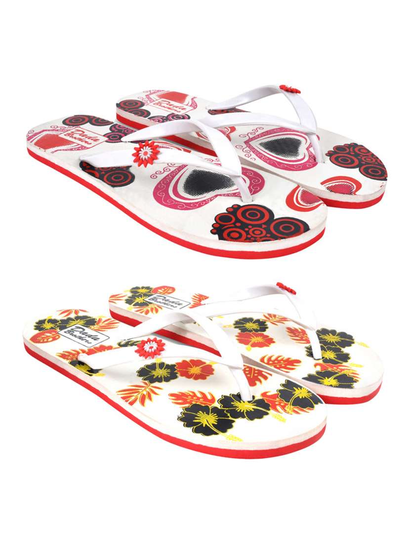 multi colored rubber slippers flip flops