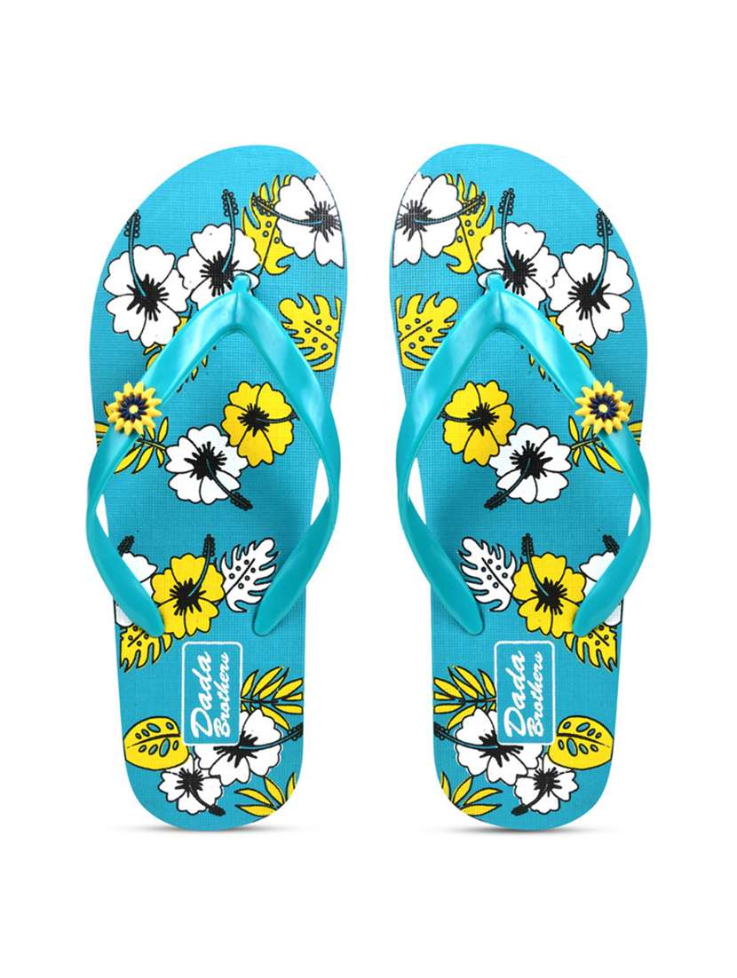 multicolored printed set of 2 slippers flip flop - 21099831 -  Standard Image - 2