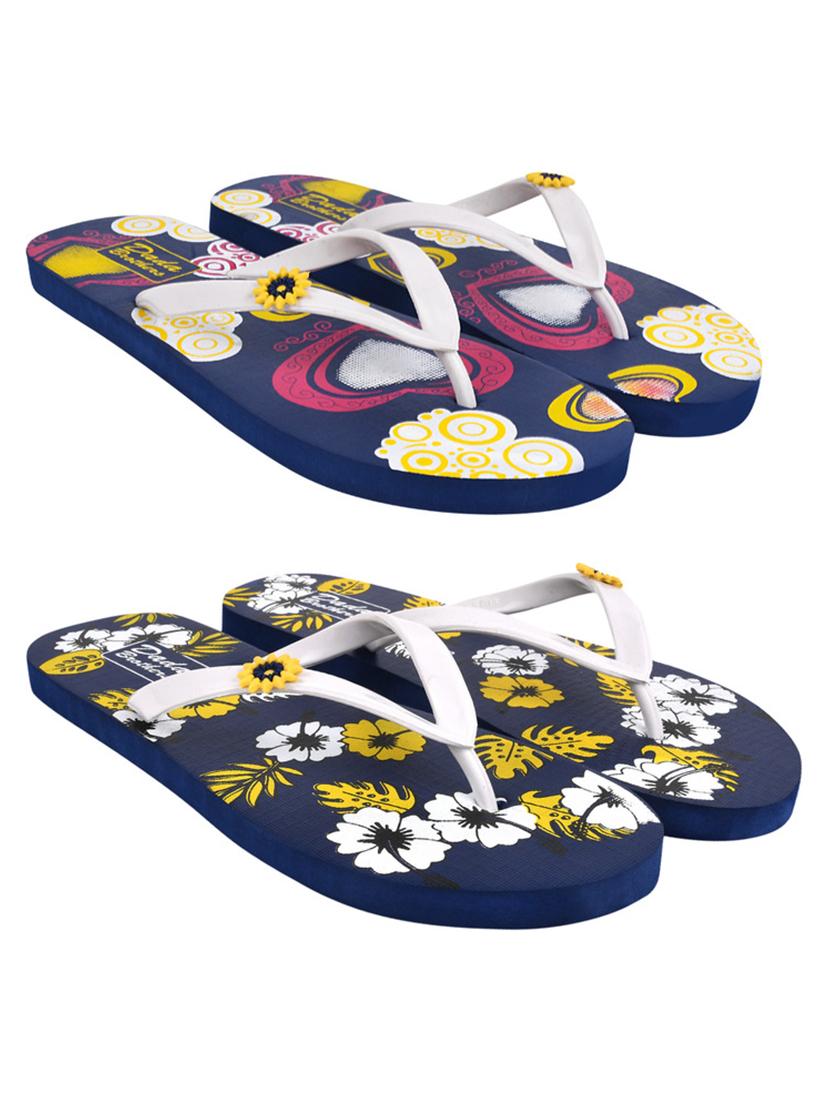 women printed slippers flip flop combo - 21099851 -  Zoom Image - 0