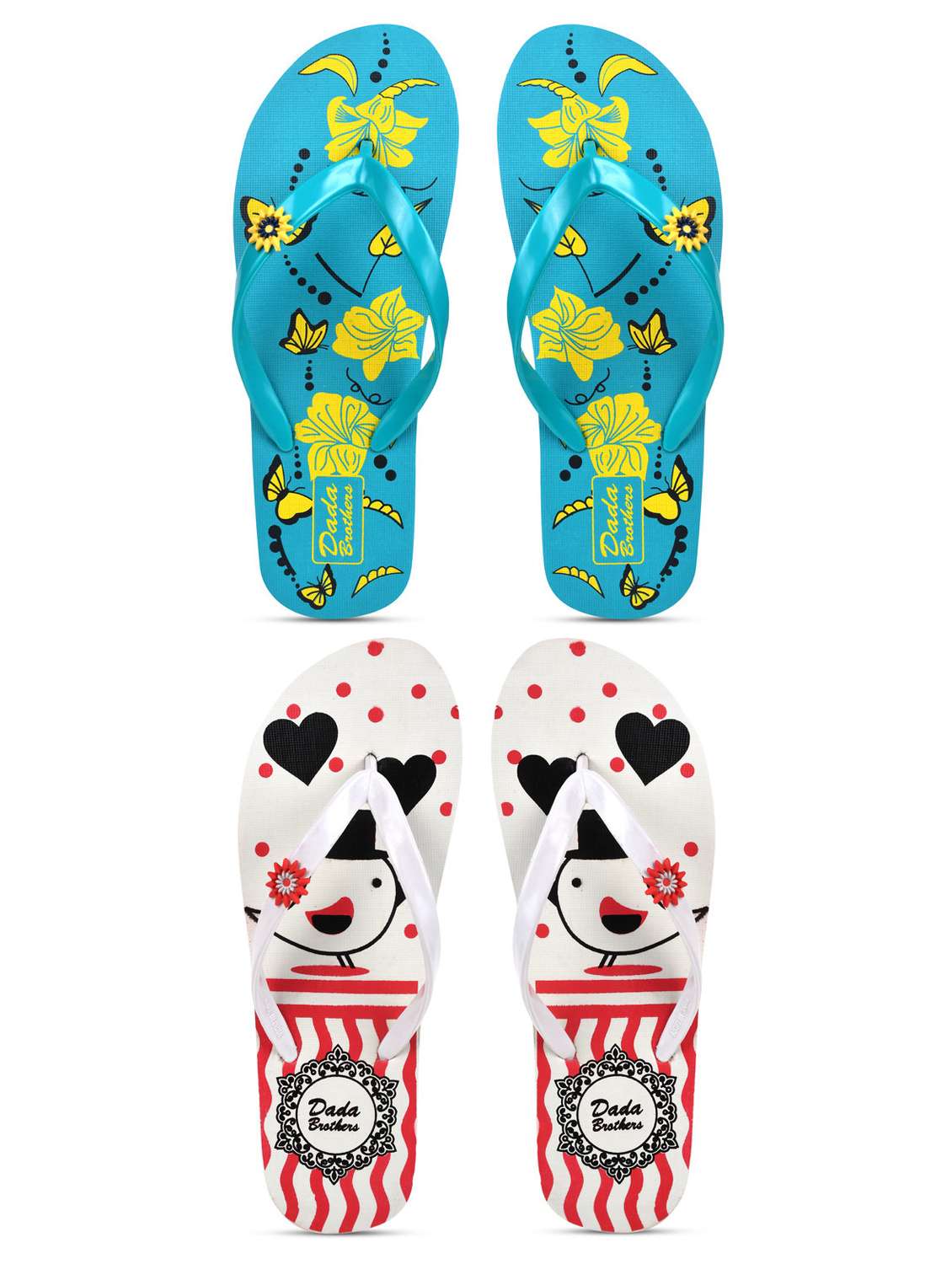 multi colored rubber slippers flip flops