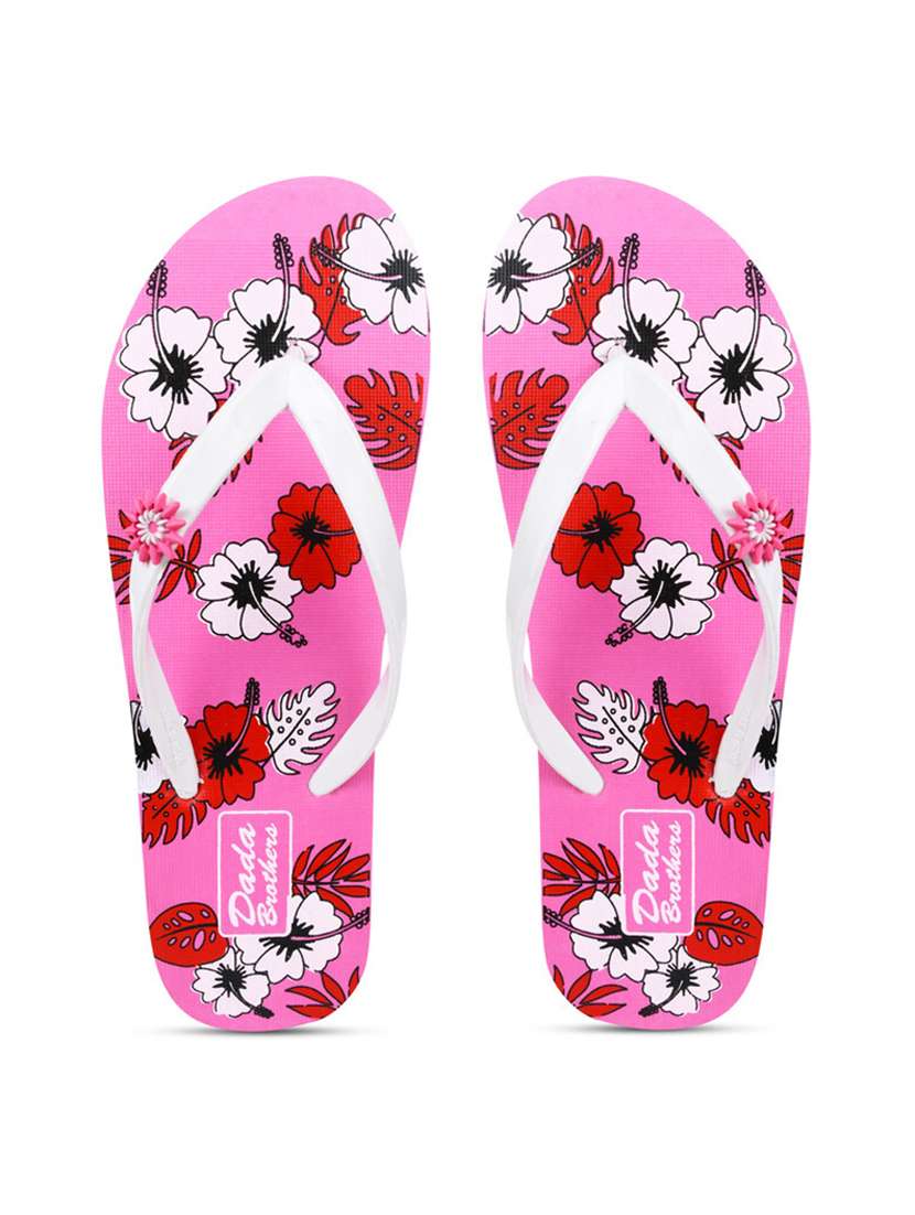 multicolored printed set of 2 slippers flip flop - 21099946 -  Standard Image - 2