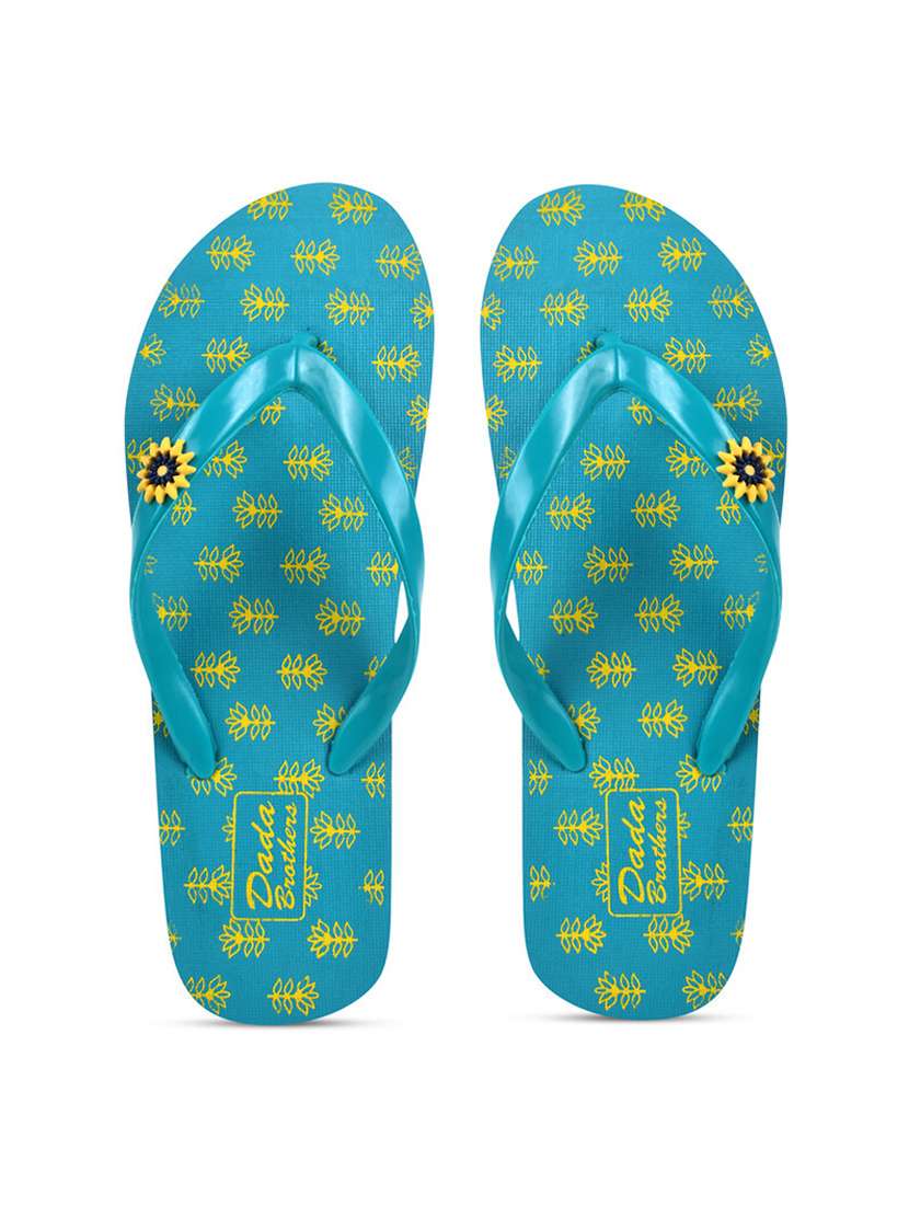 blue printed set of 2 slippers flip flop - 21100049 -  Standard Image - 2
