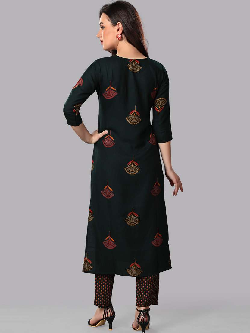 women black kurta pant set with dupatta - 21100641 -  Standard Image - 2
